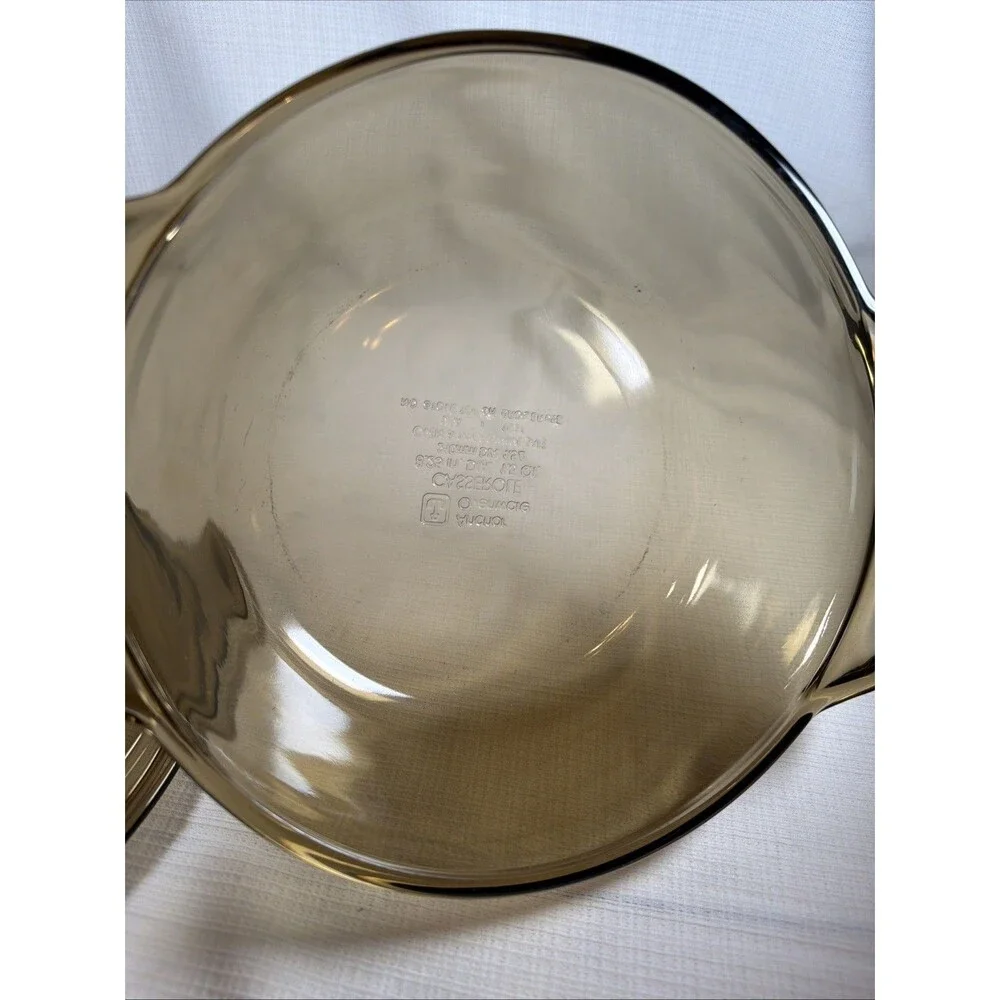 Vintage Anchor Hocking Amber Casserole Dish 1.5 Qt 1037 With Lid
